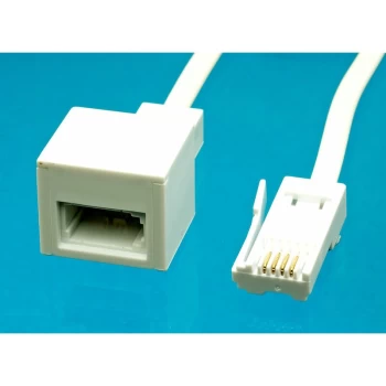 image of 113.500UK UK Telephone Extension Lead 5.0m, White - Av:link