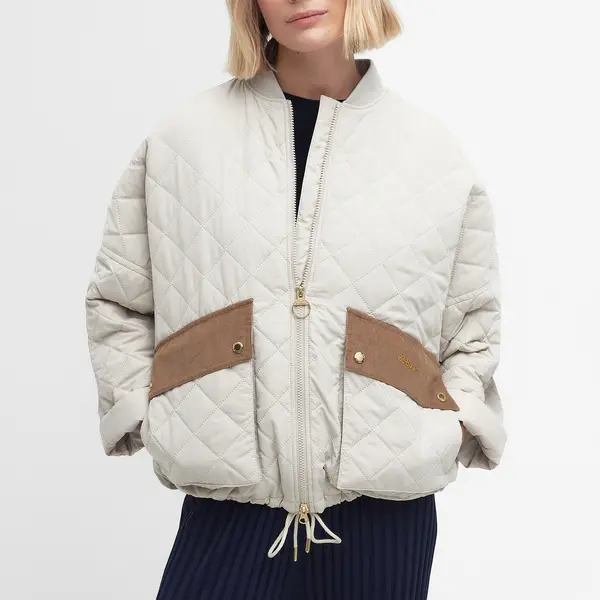 Image of Barbour Bowhill Harlequin-Quilted Shell Jacket - UK 12