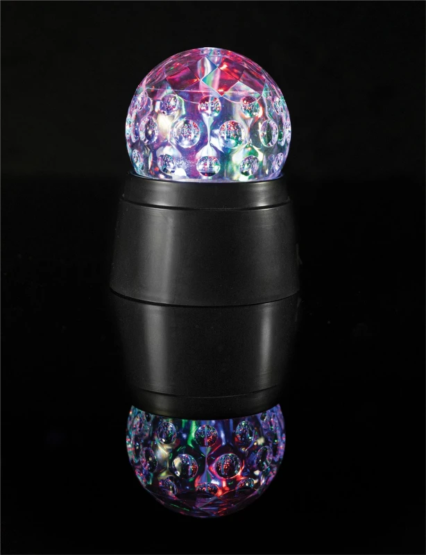 Image of Novelty Rotating Multi-Coloured LED Crystal Rotating Effect Beacon Disco Party DJ Light Lamp Lights ELV-192662 LED Light Effects