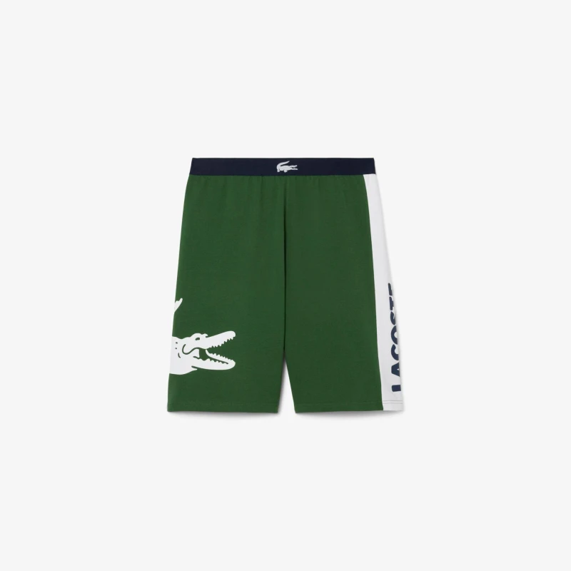 Image of Lacoste Fleece Lounge Shorts - Green Green L