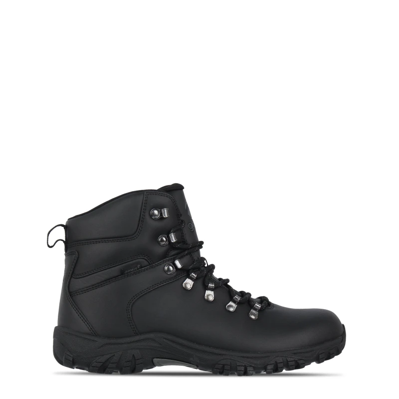Image of Gelert Leather Mens Walking Boots - Black 6