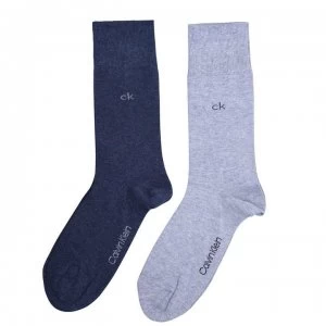 Image of Calvin Klein Carter 2 Pack Socks - Stonewash Htr