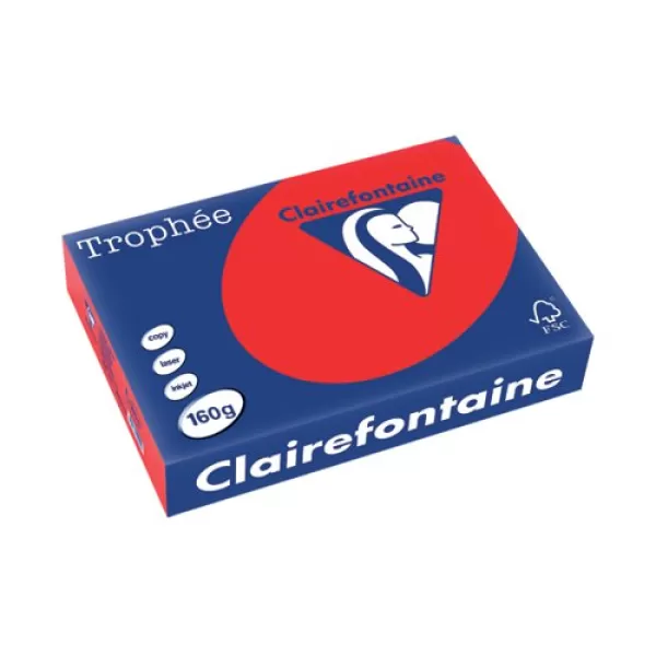 Image of Trophee Card A4 160gm Coral Red Pack of 250 1004C