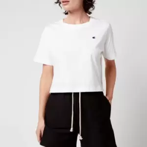 Image of Champion Womens Crewneck Crop Top - White - L