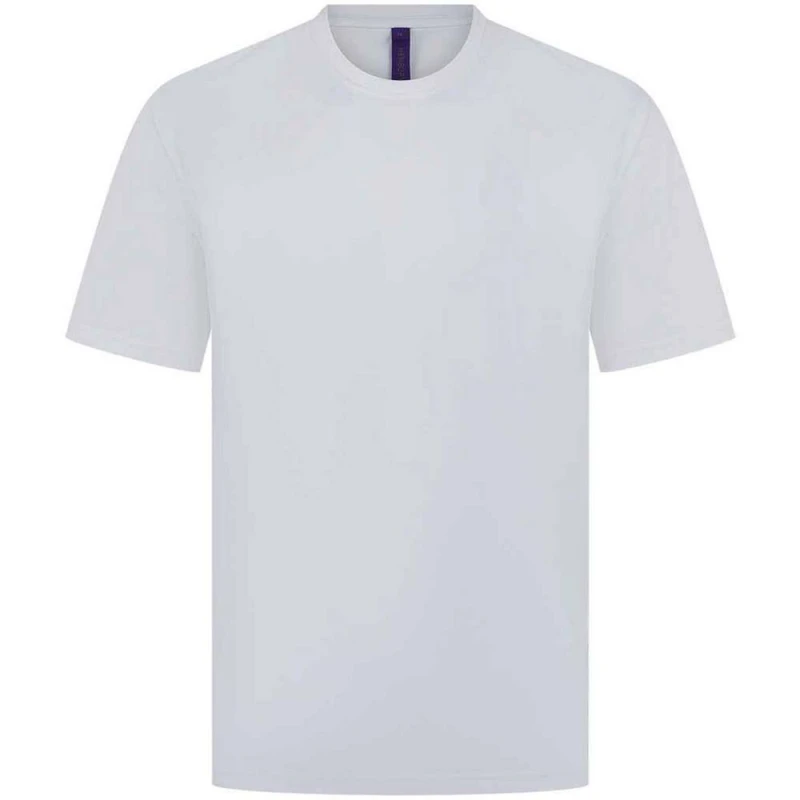 Image of Henbury Mens CoolPlus Moisture Wicking T-Shirt in White Size: Large White Male L