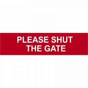 image of Scan Please Shut The Gate Sign 200mm 50mm Standard