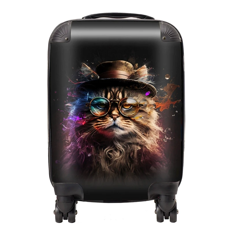 Image of Warren Reed Designer Siberian Cat Splashart Suitcase - Large