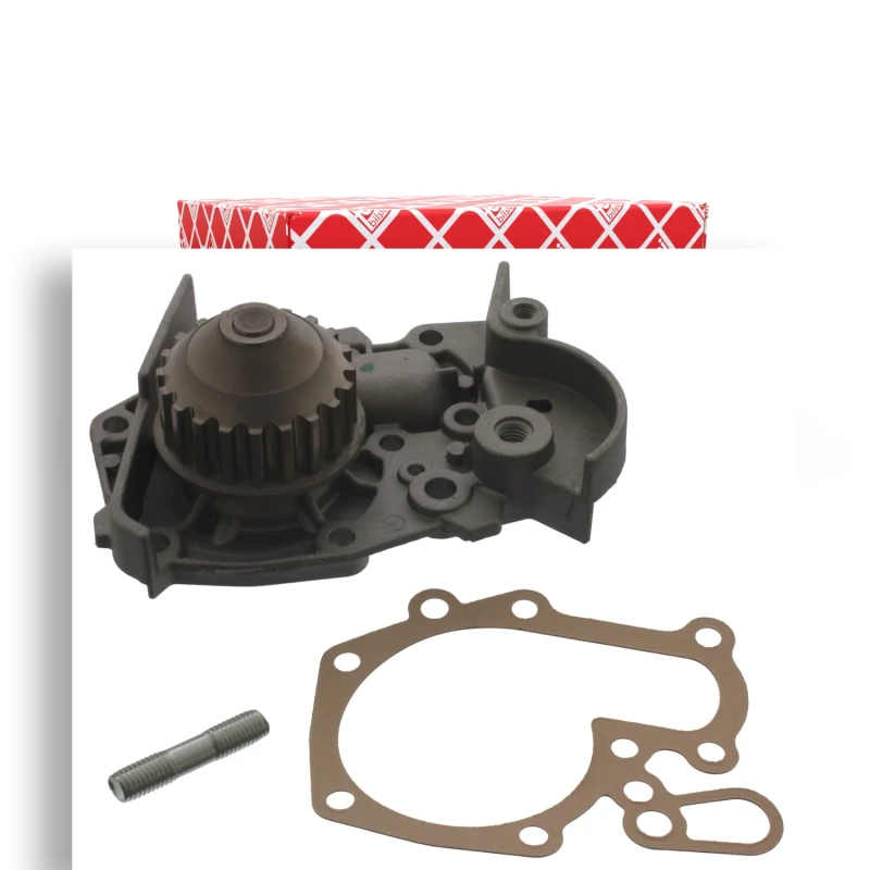 Image of FEBI BILSTEIN 09027 Water pump Number of Teeth: 20, Cast Aluminium, with studs, with gasket/seal Cast Aluminium Water Pump (1260)