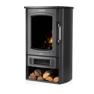 Image of Ambleside Electric Stove with Log Storage - Black - WL46037