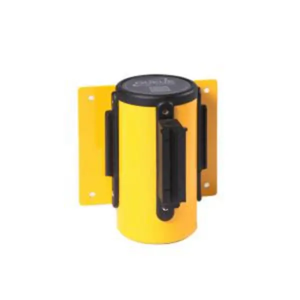 Image of Obex Barriers Wall Mounted Belt Barrier Belt Length mm 4600 Yellow GPCFWMBB46CHYHBYC