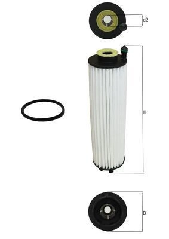 Image of Oil filter MAHLE OX 1366D