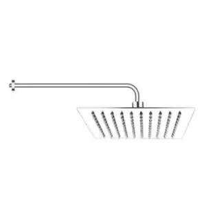 image of 200mm Ultra Slim Square Shower Head with Wall Arm