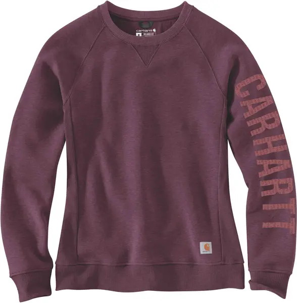 Image of Carhartt Clarksburg Crewneck Ladies Sweatshirt, purple, Size L for Women