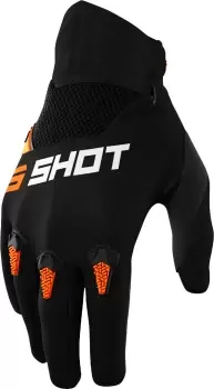 Image of Shot Devo Kids Motocross Gloves, black-orange, Size 10/11, black-orange, Size 10/11