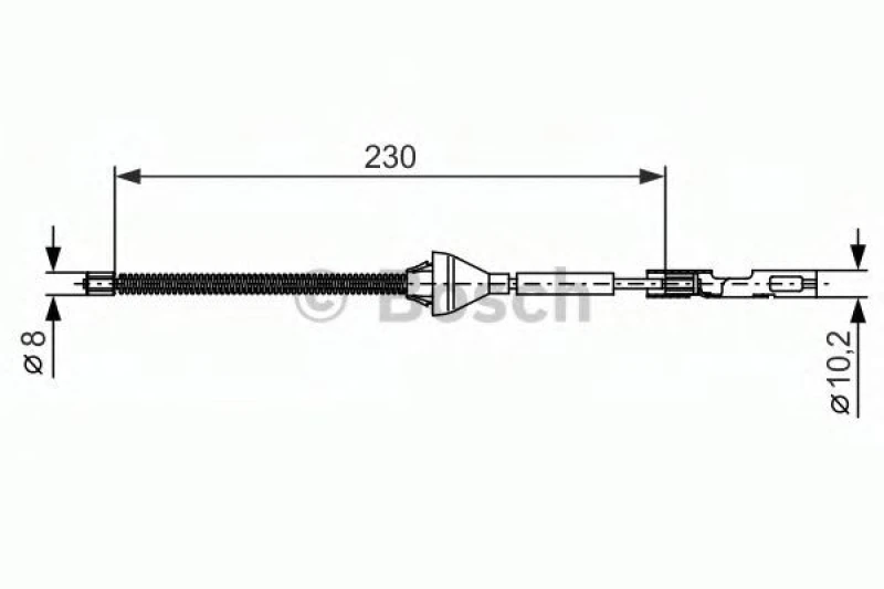 Image of Bosch 1 987 482 370 Brake Cable 230mm Cable,parking brake (124)