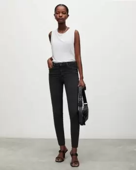 image of AllSaints Miller Mid-Rise Skinny Jeans