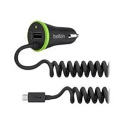 image of Belkin F8M890BT04-BLK UltraFast USB Car Charger with Micro USB Cable