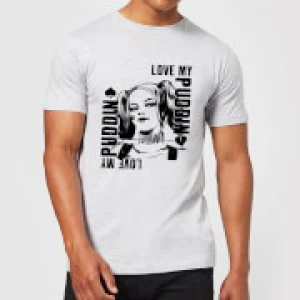 Image of DC Comics Suicide Squad Harley Love Puddin T-Shirt - Grey - 3XL