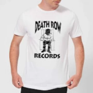 Image of Death Row Records Logo Dark Mens T-Shirt - White