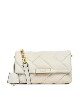 Radley Mill Bay Xl Quilt Leather Small Flapover Crossbody Bag - Chalk