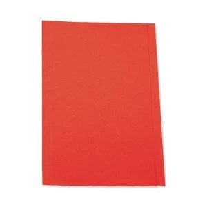 image of 5 Star Office Square Cut Folder Recycled Pre punched 250gsm Foolscap Red Pack 100