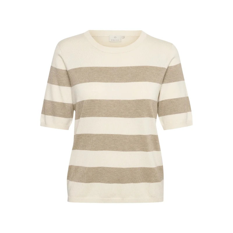 Image of Kaffe Womens T-Shirt KAFFE Lizza Beige Female M