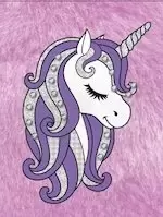 Image of Bejewelled Unicorn Fur Trifold Organiser