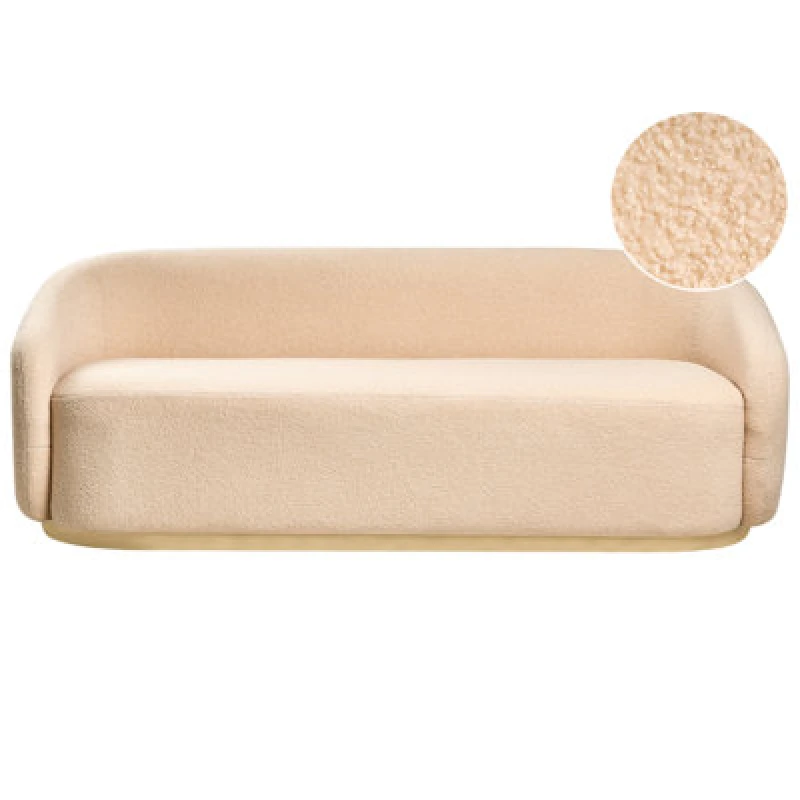 Image of Beliani Sofa 2 Seater Sipo Boucle Beige