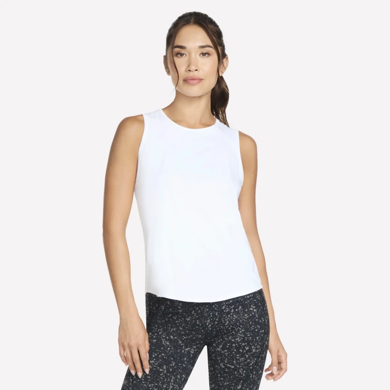 Image of Skechers Stride Performance Tank Gym Vest Womens White female 8 (XS)
