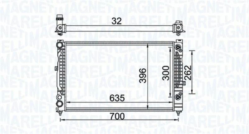 Image of MAGNETI MARELLI Engine radiator MAGNETI MARELLI 350213157600