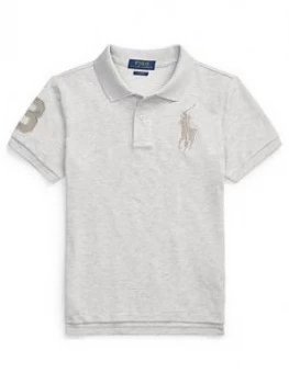 Image of Ralph Lauren Boys Classic Short Sleeve Big Pony Polo Top - Grey