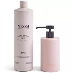 Image of NEOM Real Luxury Hand Wash Refill and Ceramic Dispenser 1L