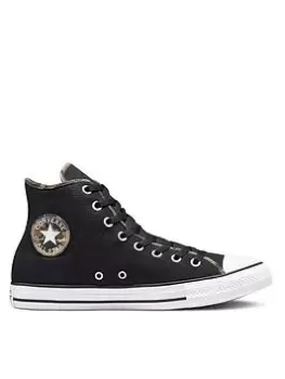 Converse Chuck Taylor All Star Canvas Hi Top - Black/Camo, Black Camo, Size 10, Men