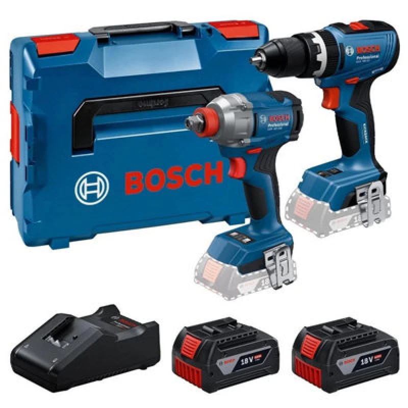 Image of Bosch 18V Brushless Combi Hammer Drill Impact Driver Wrench Gsb18V65 Gdx18V285
