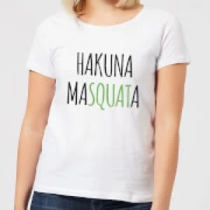 Image of Hakuna MaSquata Womens T-Shirt - White - 3XL