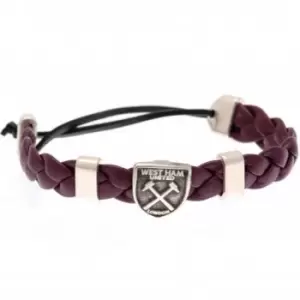 West Ham United FC Unisex Adult Slider Bracelet (One Size) (Claret Red)