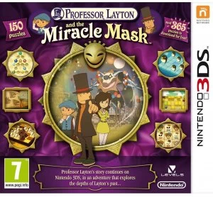 image of Professor Layton And The Miracle Mask Nintendo 3DS Game