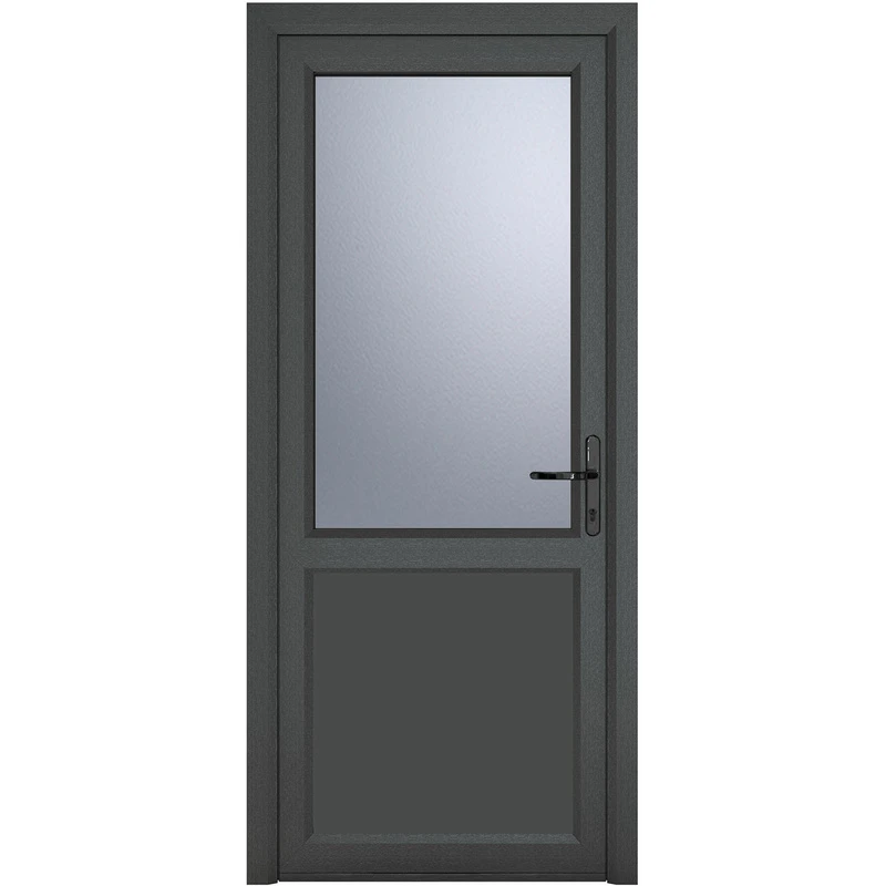 Image of Crystal Triple Glazed Single Door Half Panel Grey/White Lh 840 X 2090Mm Obscure, Grey 2RLHGW84209OPTG