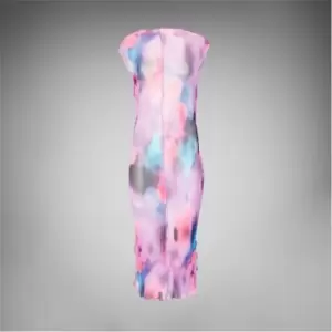 image of Missguided Tie Dye Plisse Mesh Midaxi Dress - Multi