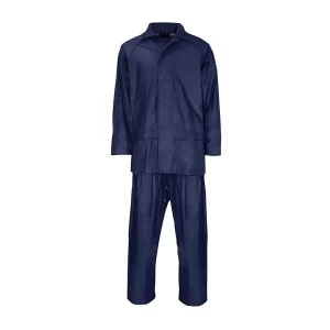 Image of Rainsuit PolyesterPVC 2XL with Elasticated Waisted Trousers Navy