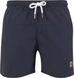 image of Urban Classics Block Swim Shorts, Navy/Navy, Male, Shorts, TB1026-00835-0051