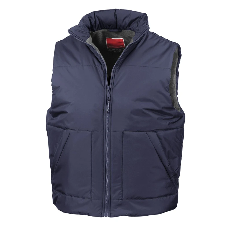 Image of Result Result Men Fleece Lined Body Warmer in Navy Size: Small Navy S Male 5063470513345