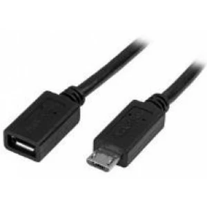 image of StarTech Micro USB Extension Cable MF 0.5m 20in