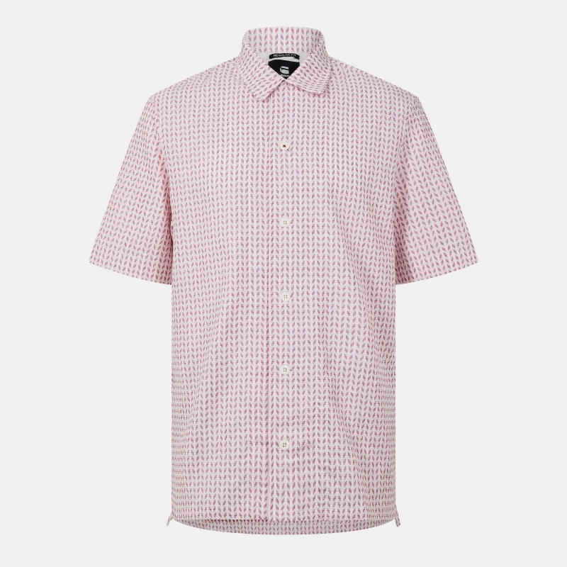 Image of G Star Resort Short Sleeve Shirt Acid Red/Milk male Large