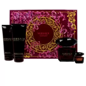 Versace Crystal Noir Gift Set 90ml Eau de Toilette + 100ml Body Lotion + 100ml Shower Gel + 5ml Eau de Toilette