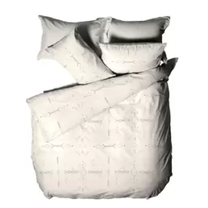 image of The Linen Yard Mini Inka Aztec Duvet Cover Set (King) (Natural)