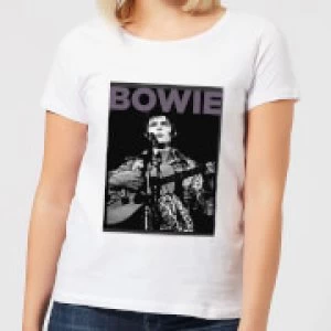 David Bowie Rock 2 Womens T-Shirt - White - XL