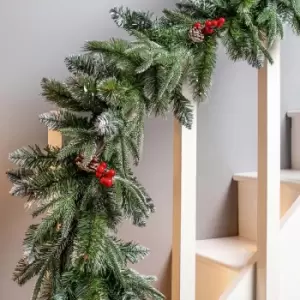 Image of Premier Decorations 1.8M New Jersey Garland Pvc Tips With Berries And Cone