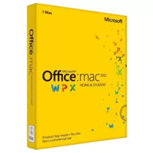 Image of Microsoft Office Mac Home and Student 2011 1 License Pack (Medialess)