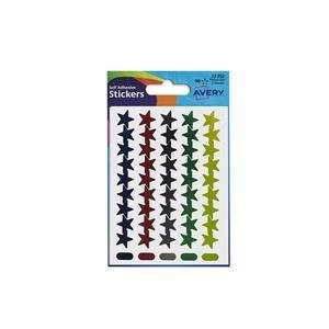 image of Original Avery 32 352 Star Stickers Assorted Colours 1 Pack containing 90 Stars